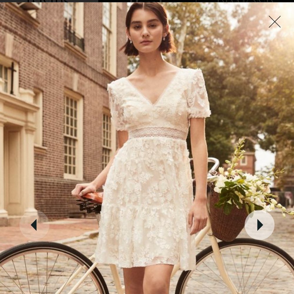 Short Wedding Dress (Soft White) 24W Plus Size Gorgeous